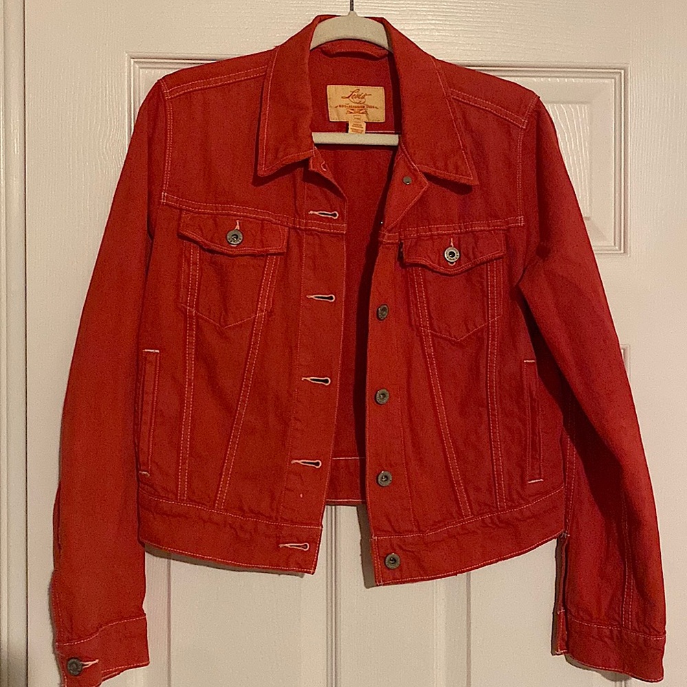 Levi’s Pinkish Crop Denim Jacket